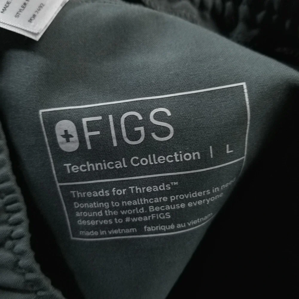FIGS Jogger Pants Mens L Gray Technical‎ Collection Elastic Waist Pockets